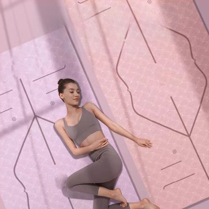 TPE йога мат, двустранно противохлъзгащ се, 8 мм дебелина, по-широки размери, персонализирана за домашни тренировки