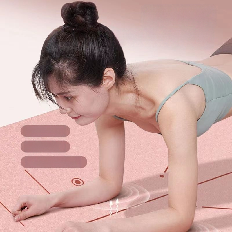 TPE йога мат, двустранно противохлъзгащ се, 8 мм дебелина, по-широки размери, персонализирана за домашни тренировки