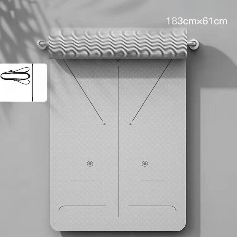 TPE йога мат, двустранно противохлъзгащ се, 8 мм дебелина, по-широки размери, персонализирана за домашни тренировки