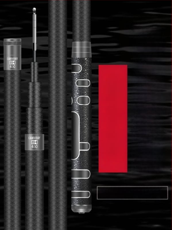 Tugevdatud süsinikust kalastusvardas, ultra kerge, 19-asendiline reguleerimine, suurtele kaladele