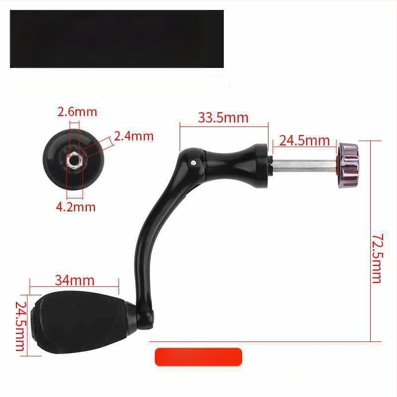 Rockerkäepide kalapüügireelidele, kokkupandav metallist rocker käepide spinnireelidele