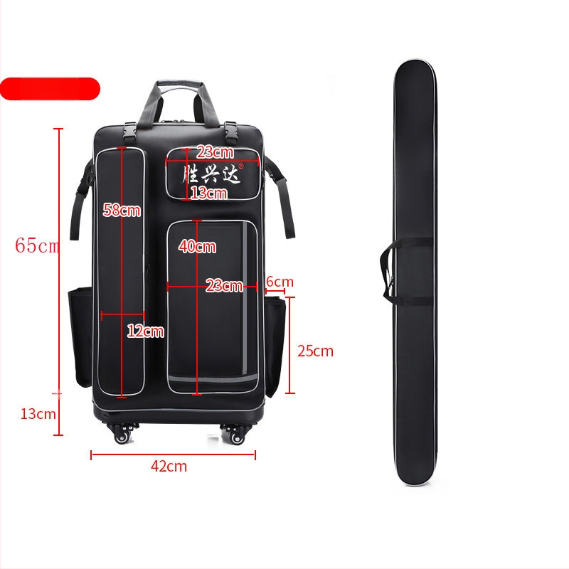 Твърд корпус с колела — чанта за риболовен стол и оборудване (Материал: нейлон; Водоустойчив: Да; Марка: Shengxingda; Конструкция: стоманена тел; Преносим дизайн)