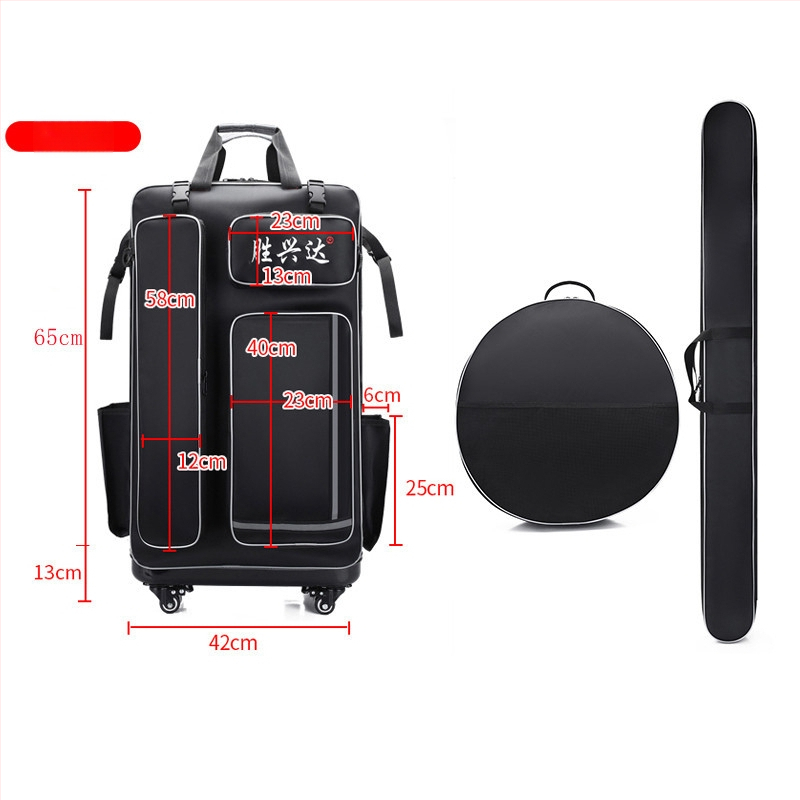 Твърд корпус с колела — чанта за риболовен стол и оборудване (Материал: нейлон; Водоустойчив: Да; Марка: Shengxingda; Конструкция: стоманена тел; Преносим дизайн)