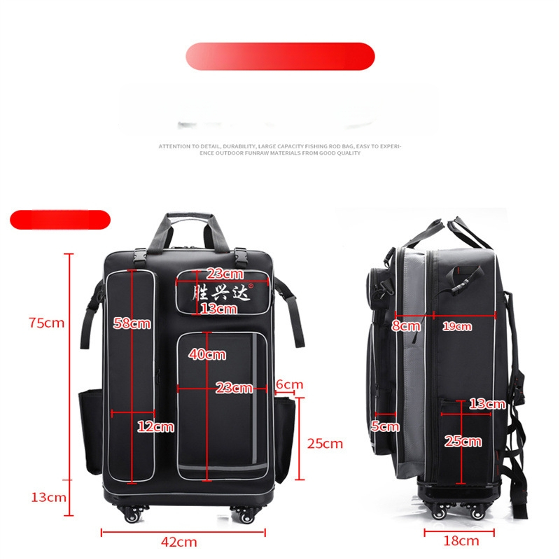 Твърд корпус с колела — чанта за риболовен стол и оборудване (Материал: нейлон; Водоустойчив: Да; Марка: Shengxingda; Конструкция: стоманена тел; Преносим дизайн)
