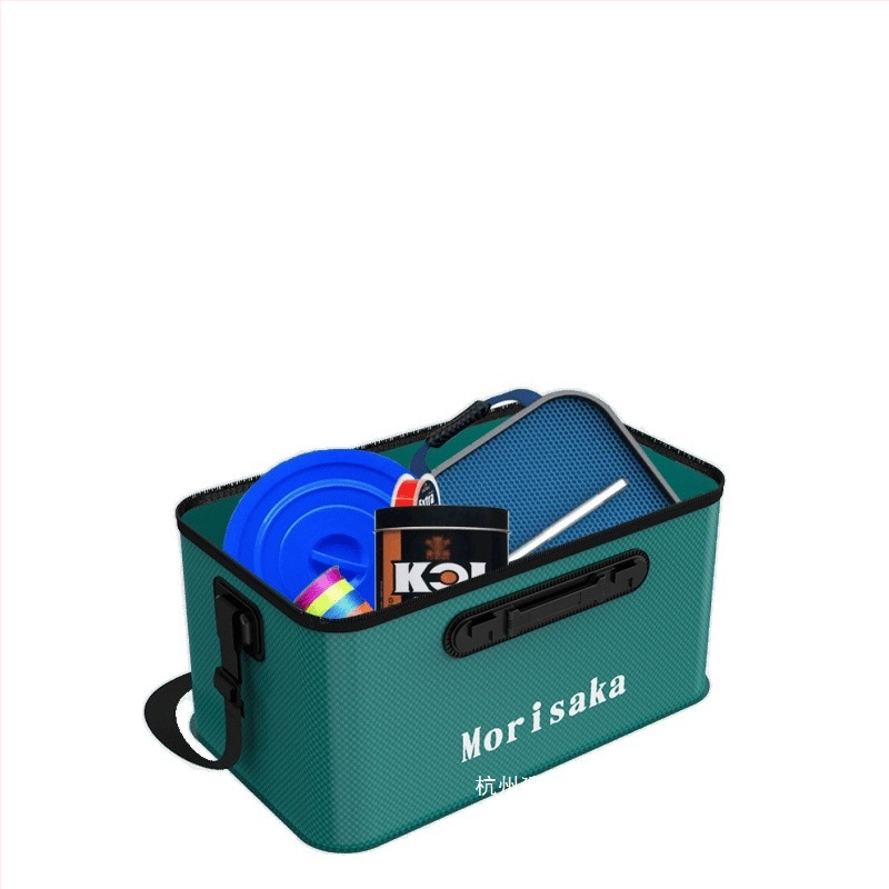 Saliekams EVA zivju aizsardzības spainis dzīviem zivīm, caurspīdīga makšķerēšanas kārba ar rokturi