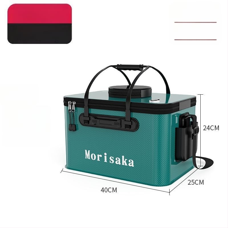 Saliekams EVA zivju aizsardzības spainis dzīviem zivīm, caurspīdīga makšķerēšanas kārba ar rokturi