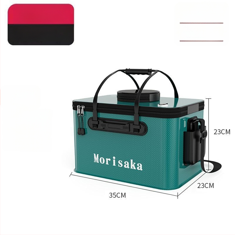 Saliekams EVA zivju aizsardzības spainis dzīviem zivīm, caurspīdīga makšķerēšanas kārba ar rokturi