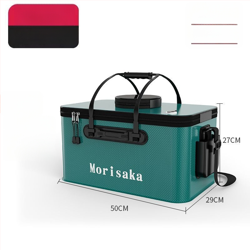 Saliekams EVA zivju aizsardzības spainis dzīviem zivīm, caurspīdīga makšķerēšanas kārba ar rokturi