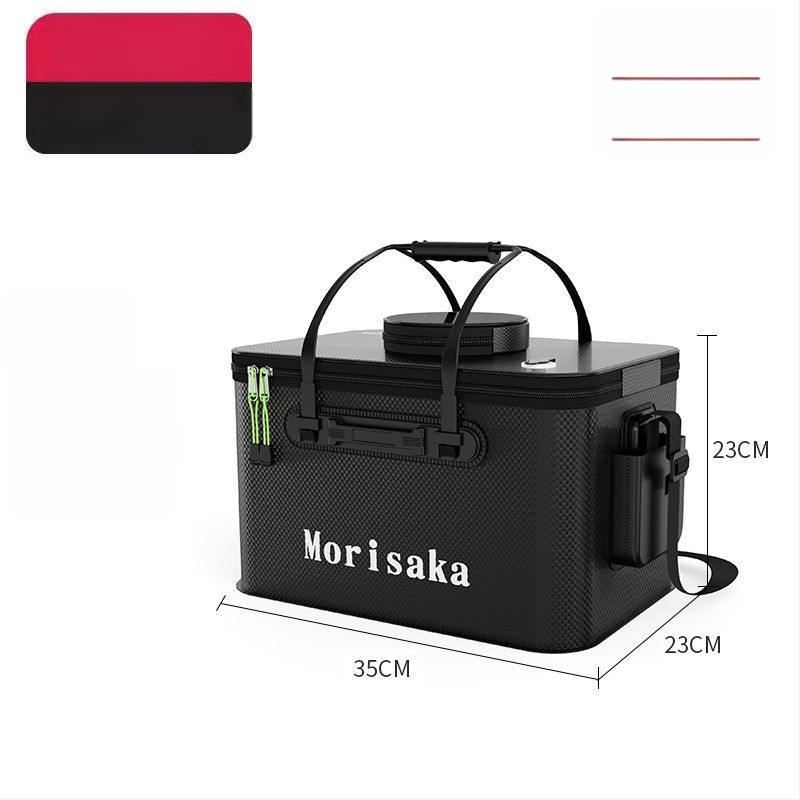 Saliekams EVA zivju aizsardzības spainis dzīviem zivīm, caurspīdīga makšķerēšanas kārba ar rokturi