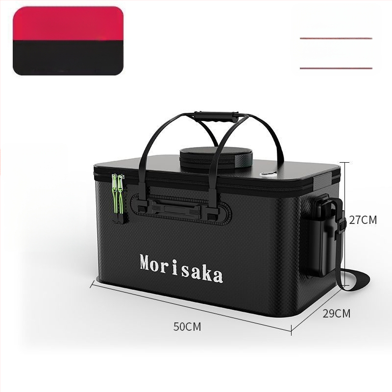 Saliekams EVA zivju aizsardzības spainis dzīviem zivīm, caurspīdīga makšķerēšanas kārba ar rokturi