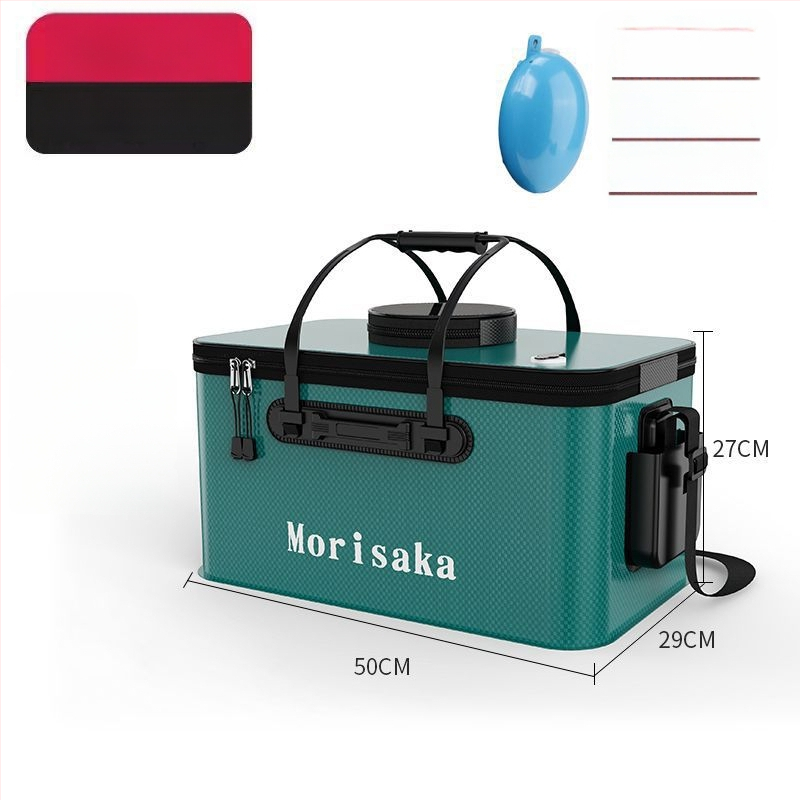 Saliekams EVA zivju aizsardzības spainis dzīviem zivīm, caurspīdīga makšķerēšanas kārba ar rokturi