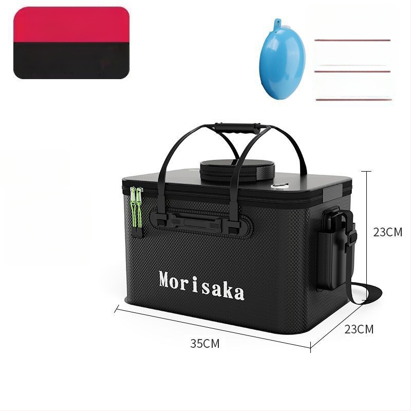 Saliekams EVA zivju aizsardzības spainis dzīviem zivīm, caurspīdīga makšķerēšanas kārba ar rokturi