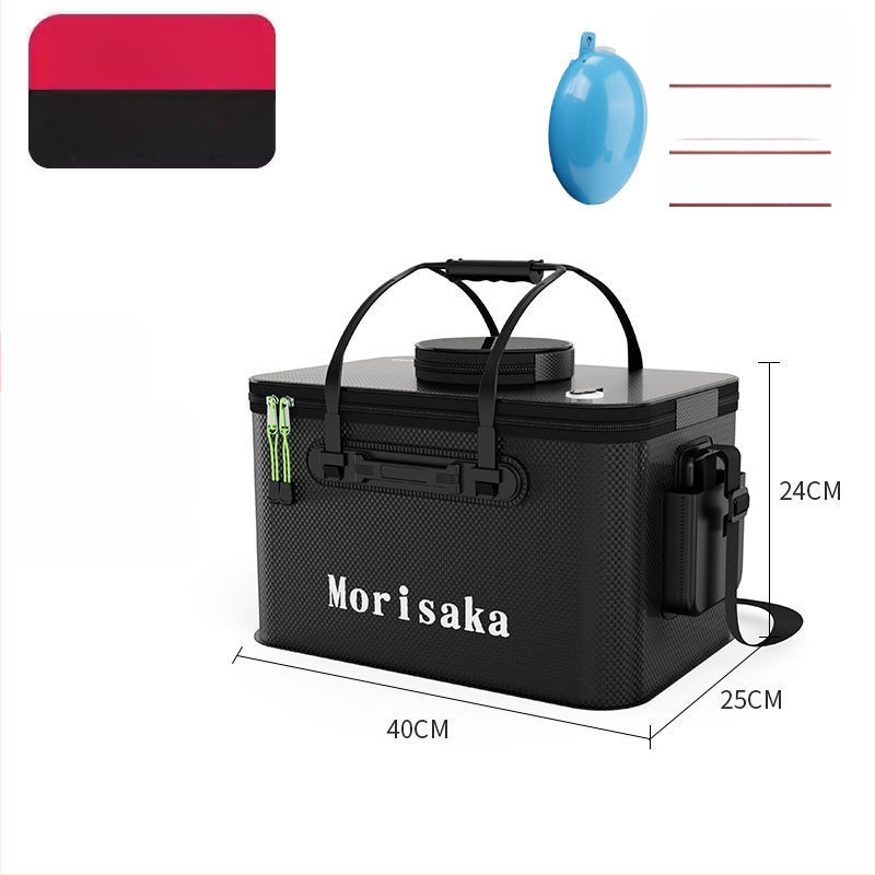 Saliekams EVA zivju aizsardzības spainis dzīviem zivīm, caurspīdīga makšķerēšanas kārba ar rokturi