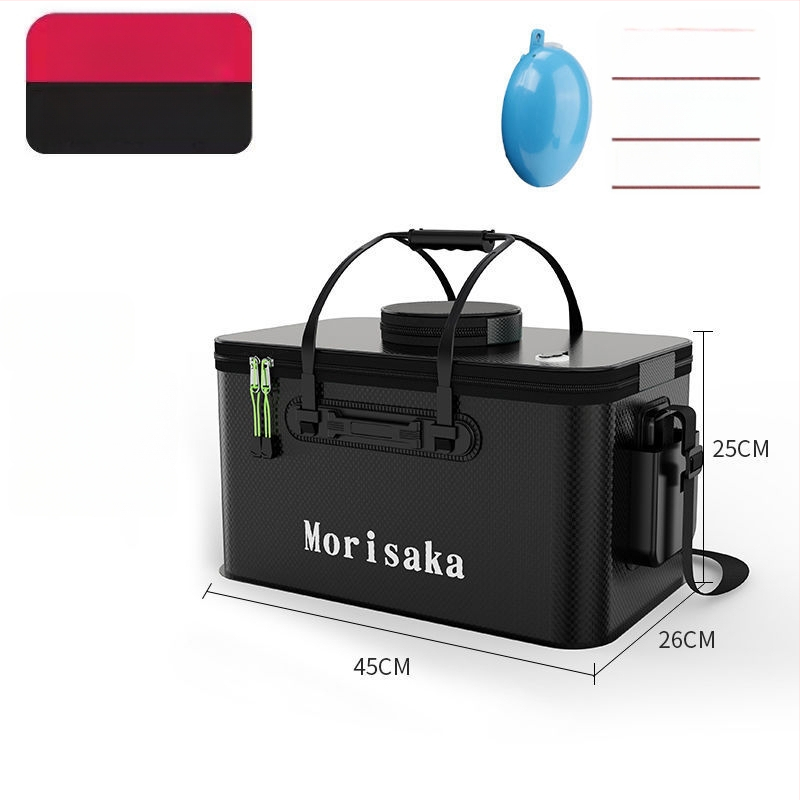 Saliekams EVA zivju aizsardzības spainis dzīviem zivīm, caurspīdīga makšķerēšanas kārba ar rokturi