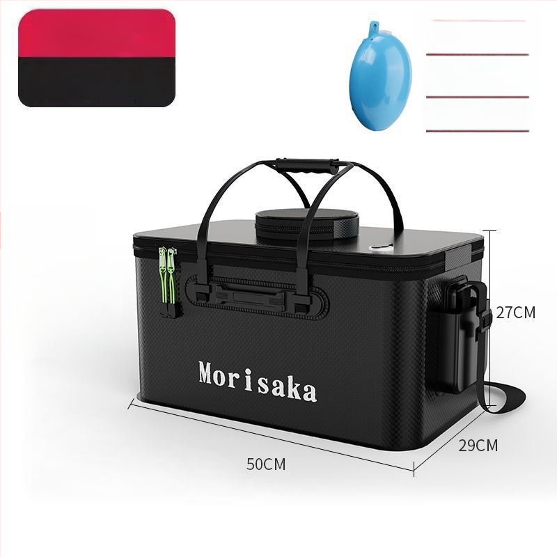 Saliekams EVA zivju aizsardzības spainis dzīviem zivīm, caurspīdīga makšķerēšanas kārba ar rokturi