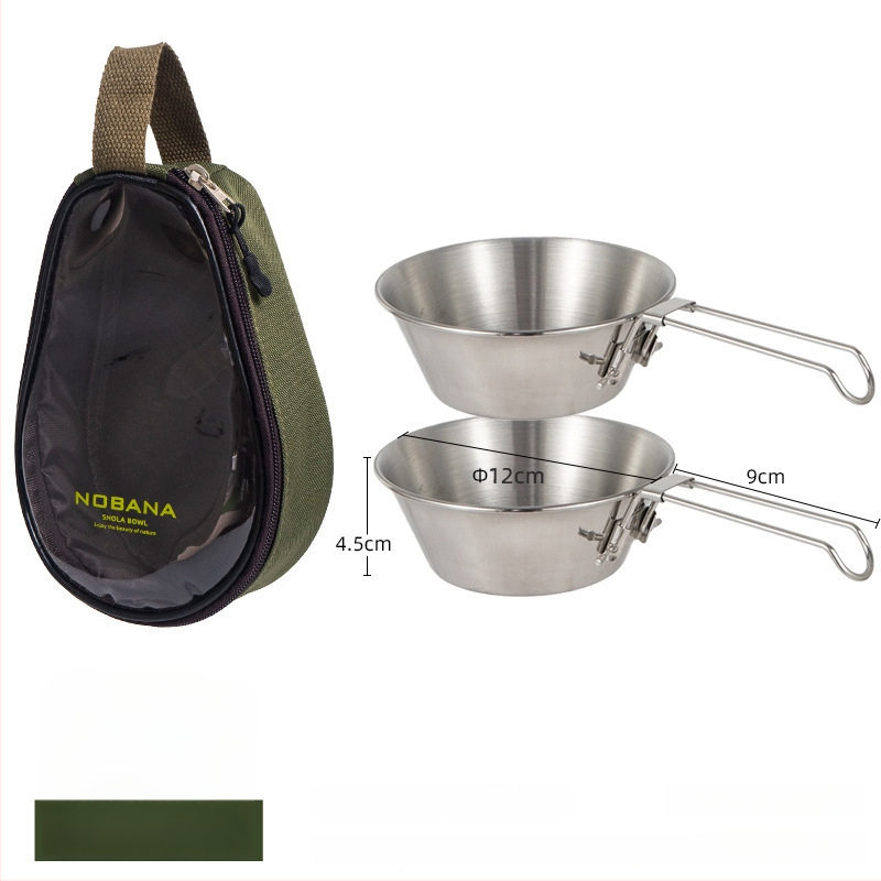 Prijenosni kamp kuhinjski set zdjela od PVC Oxford platna, za 2–4 osobe, model 221107 s torbicom za pohranu