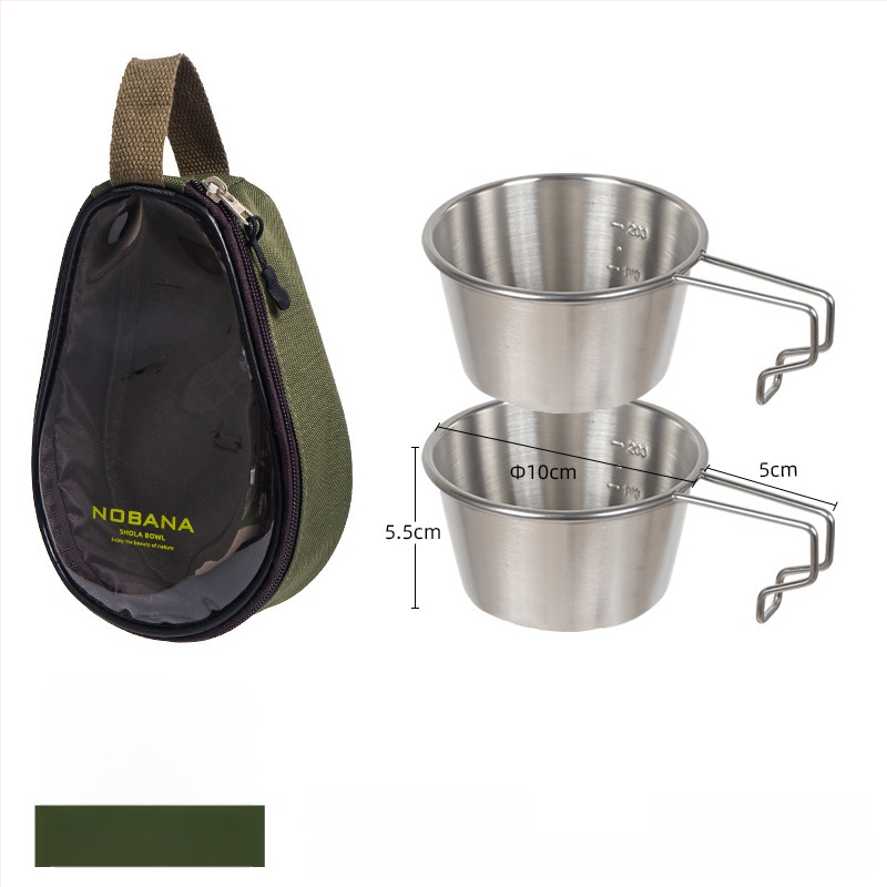 Prijenosni kamp kuhinjski set zdjela od PVC Oxford platna, za 2–4 osobe, model 221107 s torbicom za pohranu