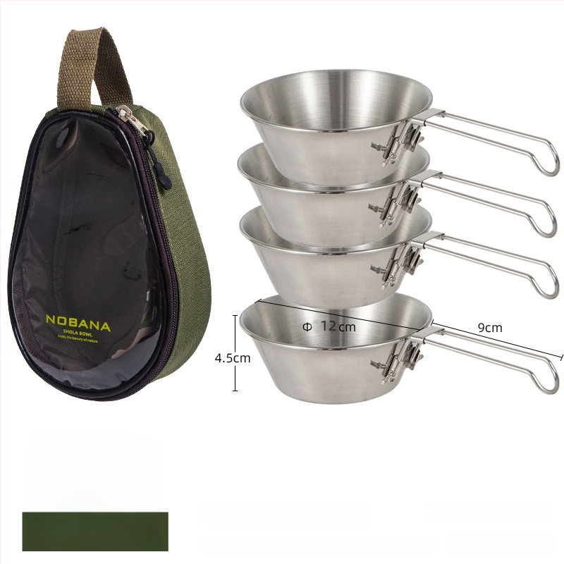 Prijenosni kamp kuhinjski set zdjela od PVC Oxford platna, za 2–4 osobe, model 221107 s torbicom za pohranu