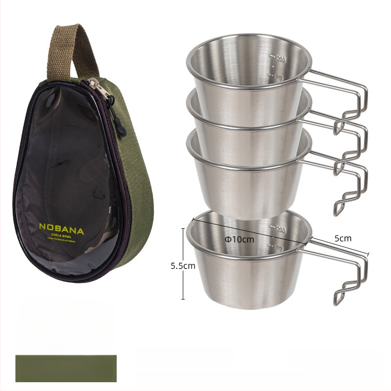 Prijenosni kamp kuhinjski set zdjela od PVC Oxford platna, za 2–4 osobe, model 221107 s torbicom za pohranu