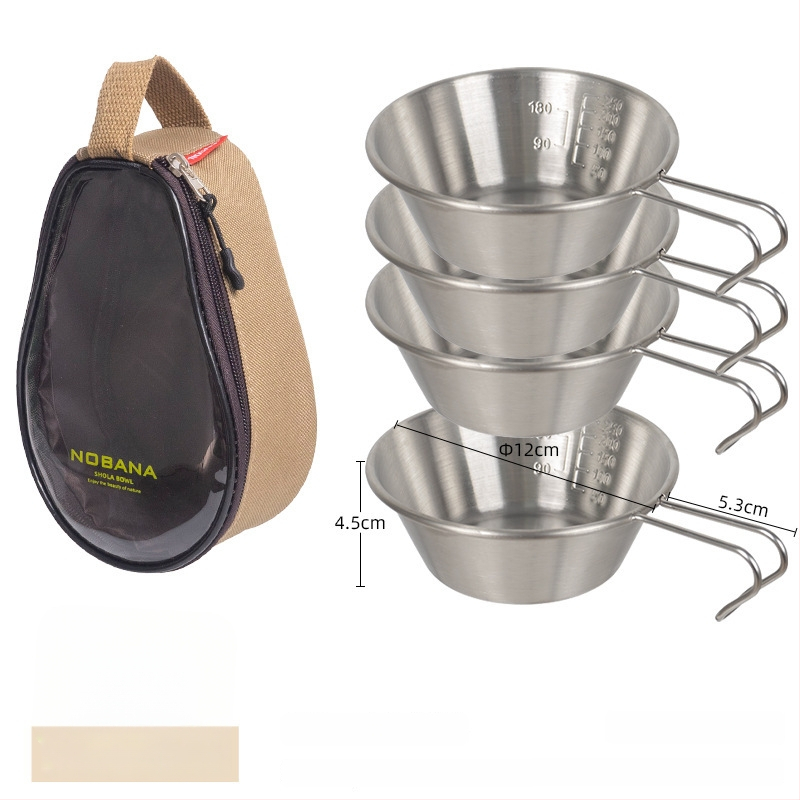 Prijenosni kamp kuhinjski set zdjela od PVC Oxford platna, za 2–4 osobe, model 221107 s torbicom za pohranu