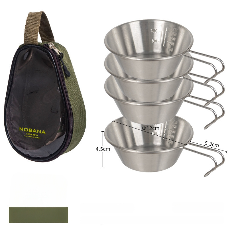 Prijenosni kamp kuhinjski set zdjela od PVC Oxford platna, za 2–4 osobe, model 221107 s torbicom za pohranu