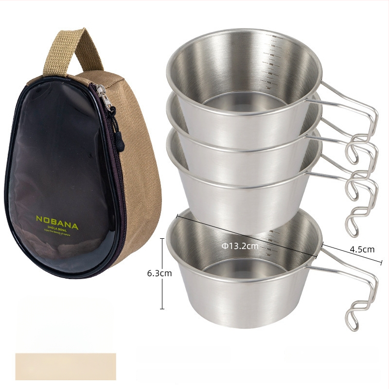 Prijenosni kamp kuhinjski set zdjela od PVC Oxford platna, za 2–4 osobe, model 221107 s torbicom za pohranu