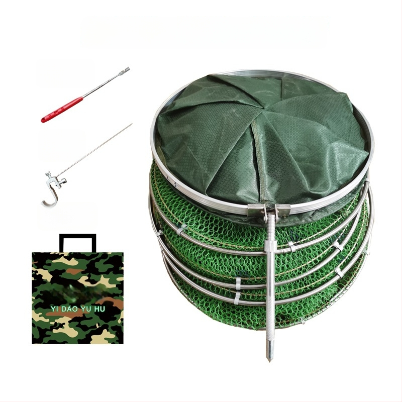 Kokkupandav kala kaitse võrgukott, kiire kuivamine, lõhnakindel, paksendatud disain, roostevabast terasest konstruktsioon