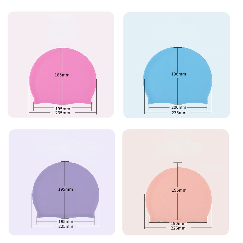 Silikona plūšanas cepure ar ūdensnecaurlaidīgu ausu aizsardzību, krāsu saskaņošanas raksts, piemērota pieaugušajiem, gatava privātās etiķetes izmantošanai