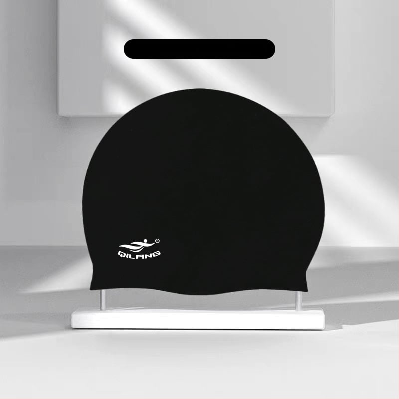 Silikona plūšanas cepure ar ūdensnecaurlaidīgu ausu aizsardzību, krāsu saskaņošanas raksts, piemērota pieaugušajiem, gatava privātās etiķetes izmantošanai