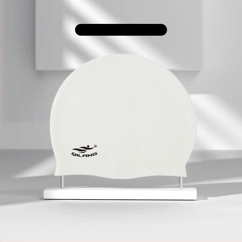 Silikona plūšanas cepure ar ūdensnecaurlaidīgu ausu aizsardzību, krāsu saskaņošanas raksts, piemērota pieaugušajiem, gatava privātās etiķetes izmantošanai