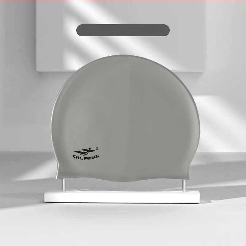 Silikona plūšanas cepure ar ūdensnecaurlaidīgu ausu aizsardzību, krāsu saskaņošanas raksts, piemērota pieaugušajiem, gatava privātās etiķetes izmantošanai