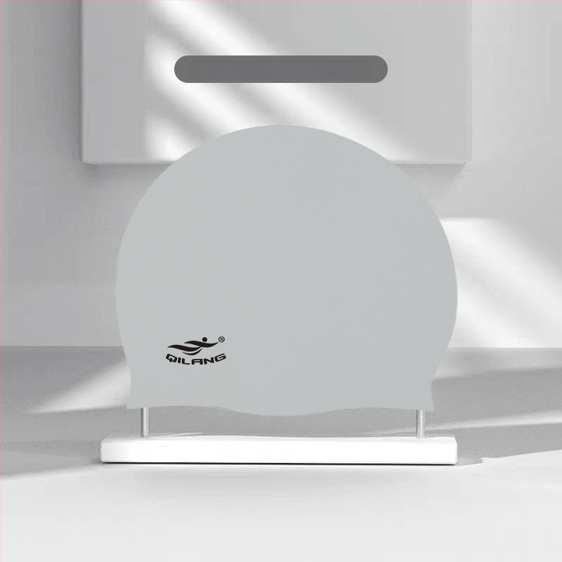 Silikona plūšanas cepure ar ūdensnecaurlaidīgu ausu aizsardzību, krāsu saskaņošanas raksts, piemērota pieaugušajiem, gatava privātās etiķetes izmantošanai