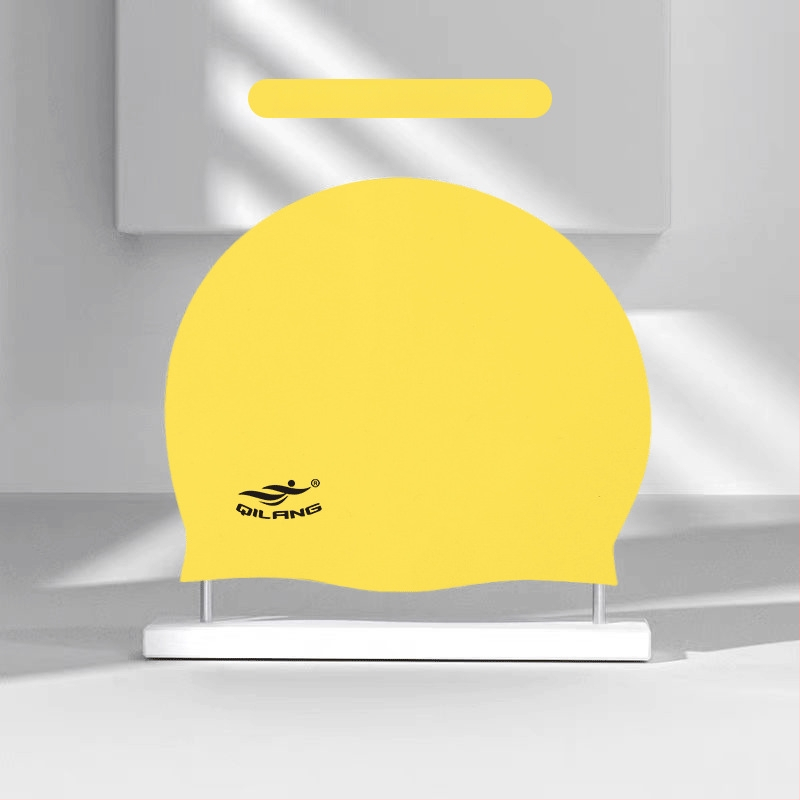 Silikona plūšanas cepure ar ūdensnecaurlaidīgu ausu aizsardzību, krāsu saskaņošanas raksts, piemērota pieaugušajiem, gatava privātās etiķetes izmantošanai