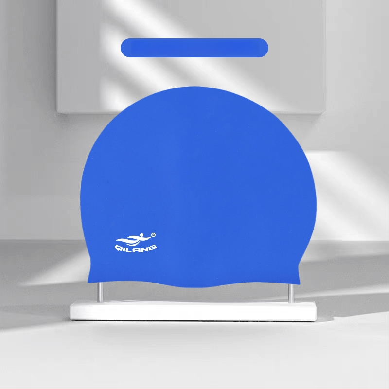 Silikona plūšanas cepure ar ūdensnecaurlaidīgu ausu aizsardzību, krāsu saskaņošanas raksts, piemērota pieaugušajiem, gatava privātās etiķetes izmantošanai