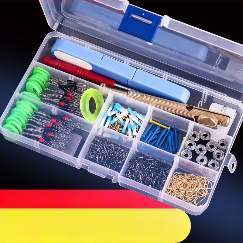 Žvejybos kabliukų rinkinys — įprastas kabliukas, įskaitant žvejybos liniją ir plūdę, žvejybos priedų komplektas