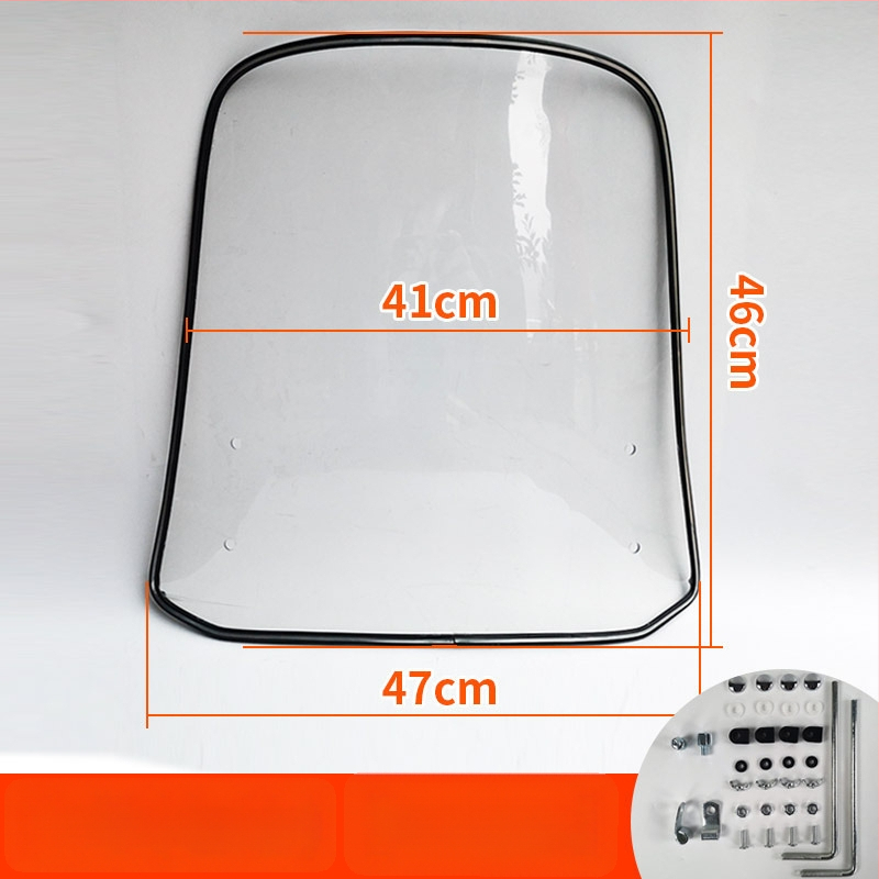 Priekinis stiklas elektrinėms transporto priemonėms, motociklams ir triratėms – modelis df-001