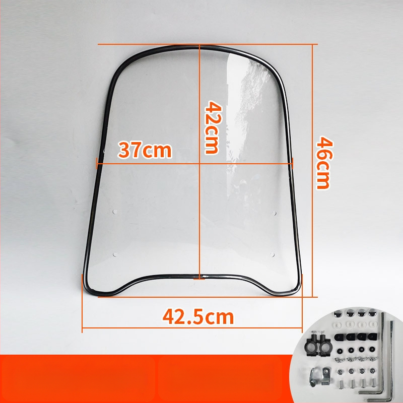 Priekinis stiklas elektrinėms transporto priemonėms, motociklams ir triratėms – modelis df-001