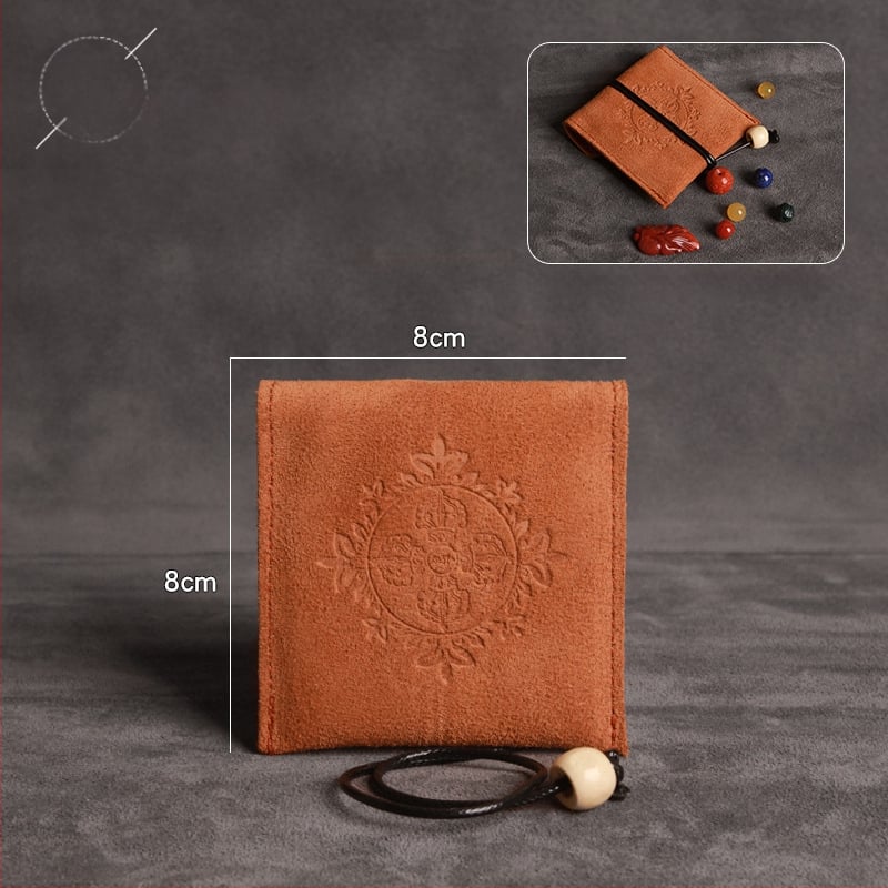 Nahast juveelide kott etnilise stiiliga – helmeste ja jade käevõru hoiukott, Hedon