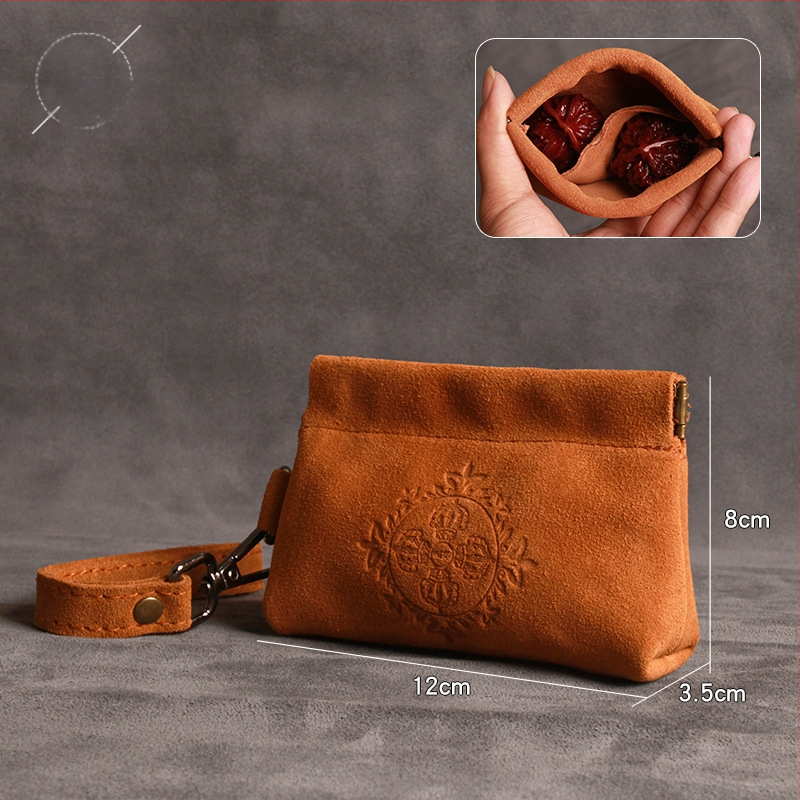 Nahast juveelide kott etnilise stiiliga – helmeste ja jade käevõru hoiukott, Hedon