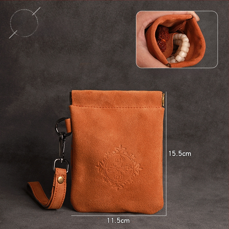 Nahast juveelide kott etnilise stiiliga – helmeste ja jade käevõru hoiukott, Hedon