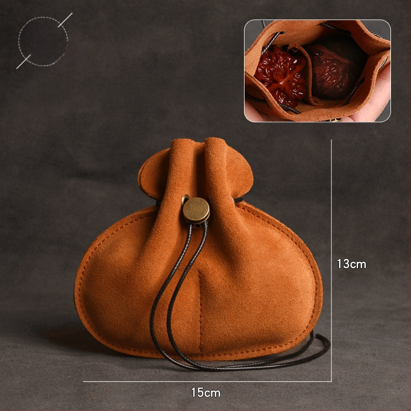 Nahast juveelide kott etnilise stiiliga – helmeste ja jade käevõru hoiukott, Hedon