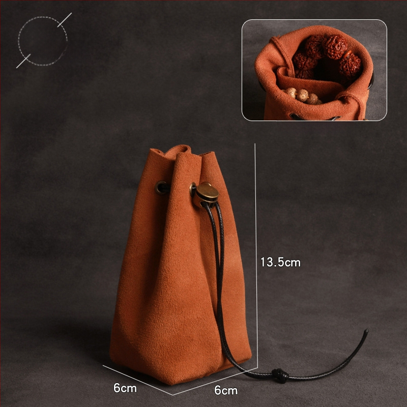 Nahast juveelide kott etnilise stiiliga – helmeste ja jade käevõru hoiukott, Hedon