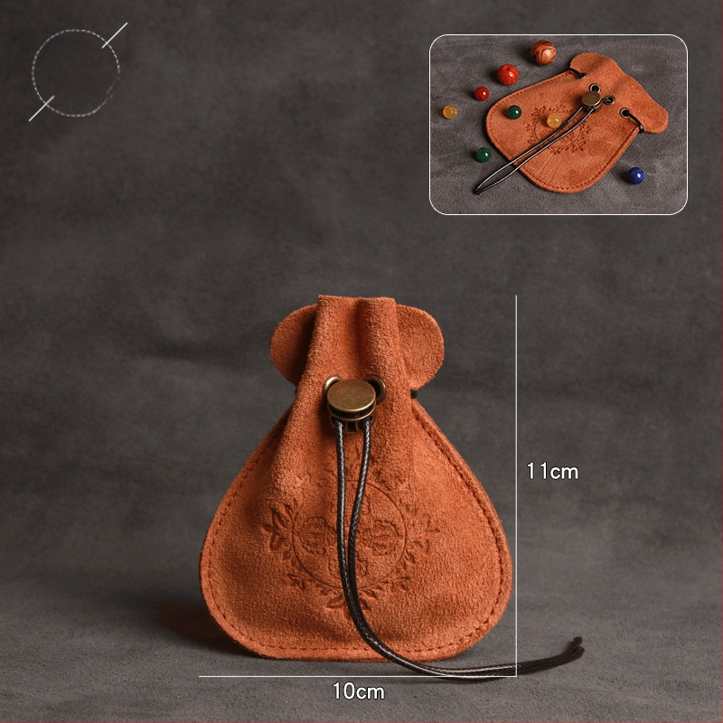 Nahast juveelide kott etnilise stiiliga – helmeste ja jade käevõru hoiukott, Hedon