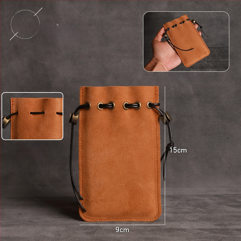 Nahast juveelide kott etnilise stiiliga – helmeste ja jade käevõru hoiukott, Hedon