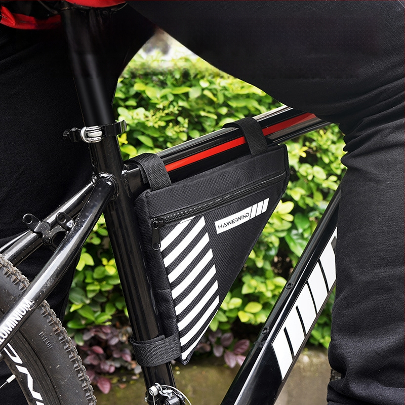 Велосипедна чанта с преден държач за вода, чанта върху горна тръба над седло и триъгълна чанта за инструменти — марка Powerful merchant; Без подплата; Категория: Чанта за велосипед
