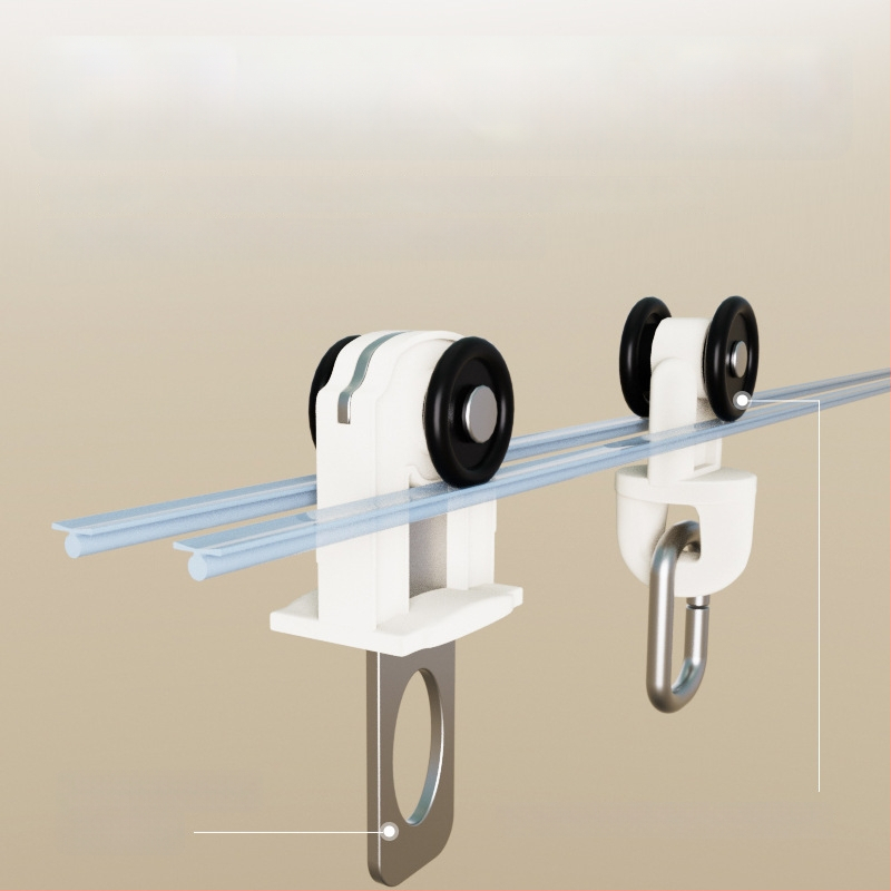 Aliuminio lydinio užuolaidų lazda, Modelis 491 apatinė bėginė juosta; Priedai: dekoratyvinė galvutė, ritė, laikiklis, tarpiklis; Stilius: šiuolaikinis paprastumas (Modelis: 491; Medžiaga: aliuminio lydinys; Tipas: užuolaidų lazda; Priedai: dekoratyvinė gal