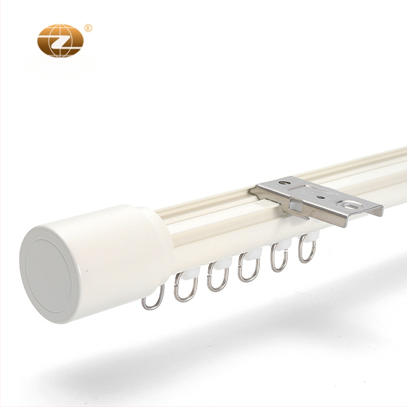 Aliuminio lydinio užuolaidų lazda, Modelis 491 apatinė bėginė juosta; Priedai: dekoratyvinė galvutė, ritė, laikiklis, tarpiklis; Stilius: šiuolaikinis paprastumas (Modelis: 491; Medžiaga: aliuminio lydinys; Tipas: užuolaidų lazda; Priedai: dekoratyvinė gal