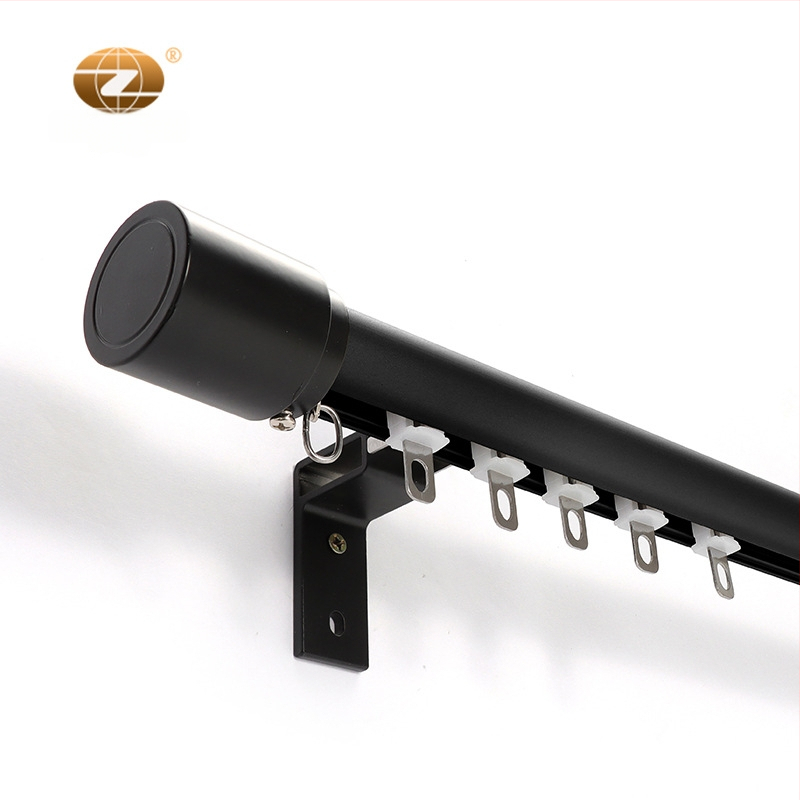 Aliuminio lydinio užuolaidų lazda, Modelis 491 apatinė bėginė juosta; Priedai: dekoratyvinė galvutė, ritė, laikiklis, tarpiklis; Stilius: šiuolaikinis paprastumas (Modelis: 491; Medžiaga: aliuminio lydinys; Tipas: užuolaidų lazda; Priedai: dekoratyvinė gal