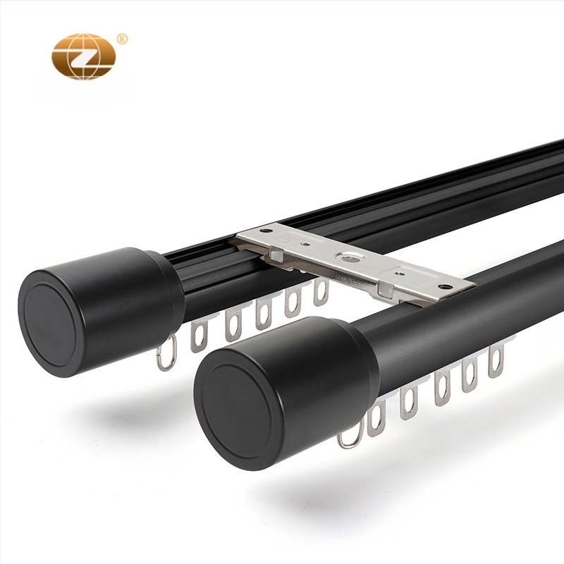 Aliuminio lydinio užuolaidų lazda, Modelis 491 apatinė bėginė juosta; Priedai: dekoratyvinė galvutė, ritė, laikiklis, tarpiklis; Stilius: šiuolaikinis paprastumas (Modelis: 491; Medžiaga: aliuminio lydinys; Tipas: užuolaidų lazda; Priedai: dekoratyvinė gal