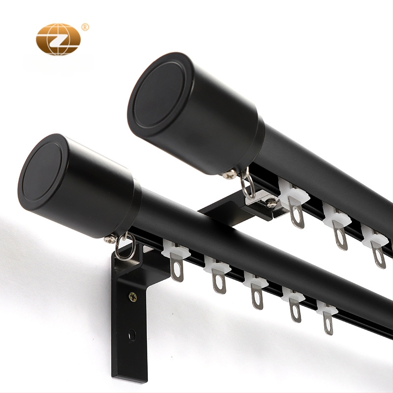 Aliuminio lydinio užuolaidų lazda, Modelis 491 apatinė bėginė juosta; Priedai: dekoratyvinė galvutė, ritė, laikiklis, tarpiklis; Stilius: šiuolaikinis paprastumas (Modelis: 491; Medžiaga: aliuminio lydinys; Tipas: užuolaidų lazda; Priedai: dekoratyvinė gal